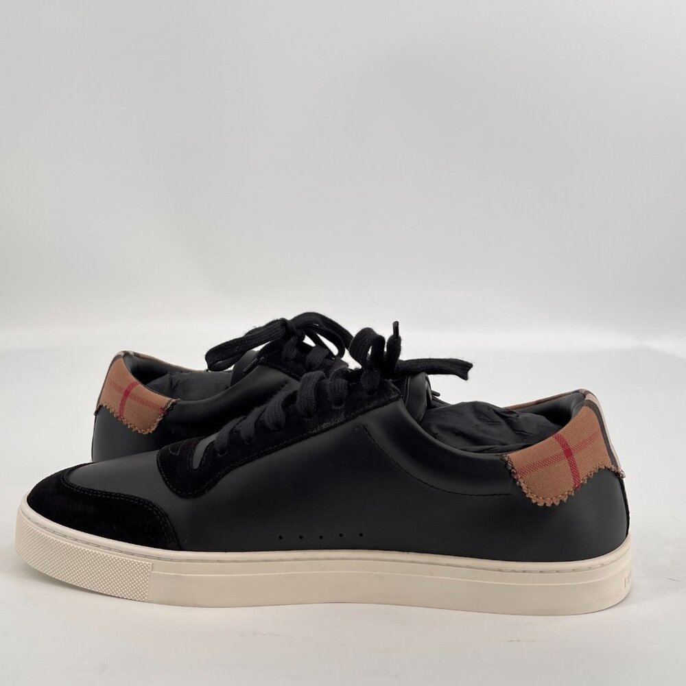 Burberry Men's Robin Vintage Check Panel Leather Low-Top Sneakers US10 - Picture 8 of 16